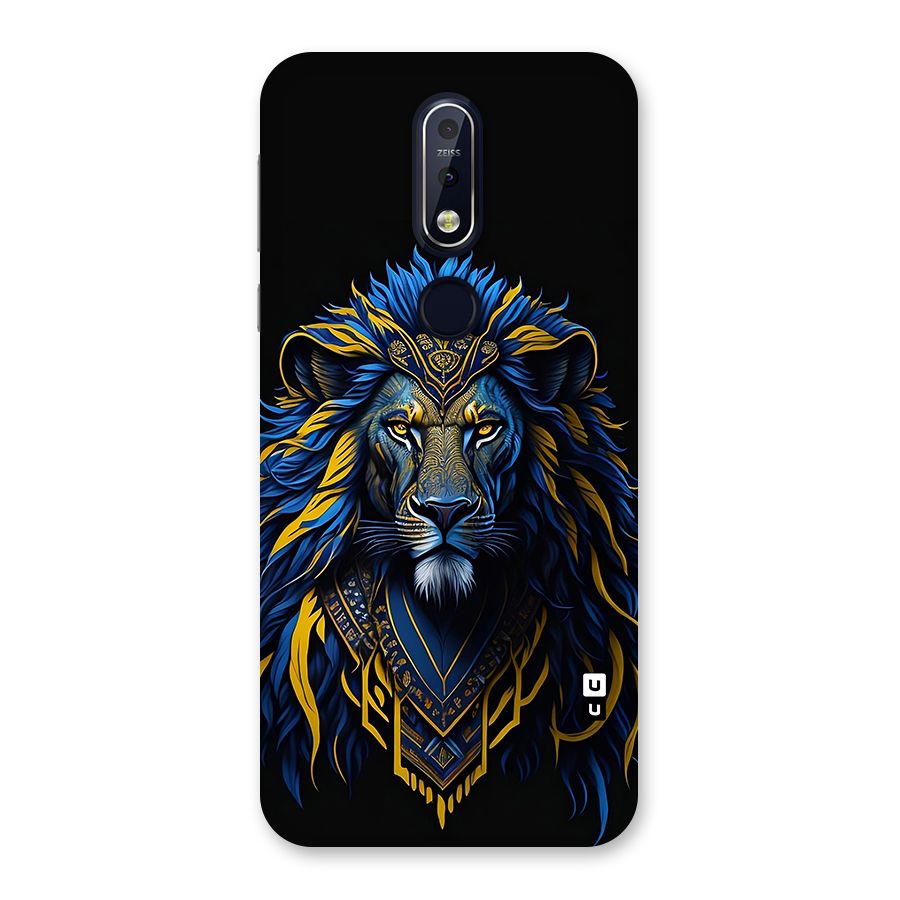Premium Lion Abstract Portrait Art Back Case for Nokia 7.1