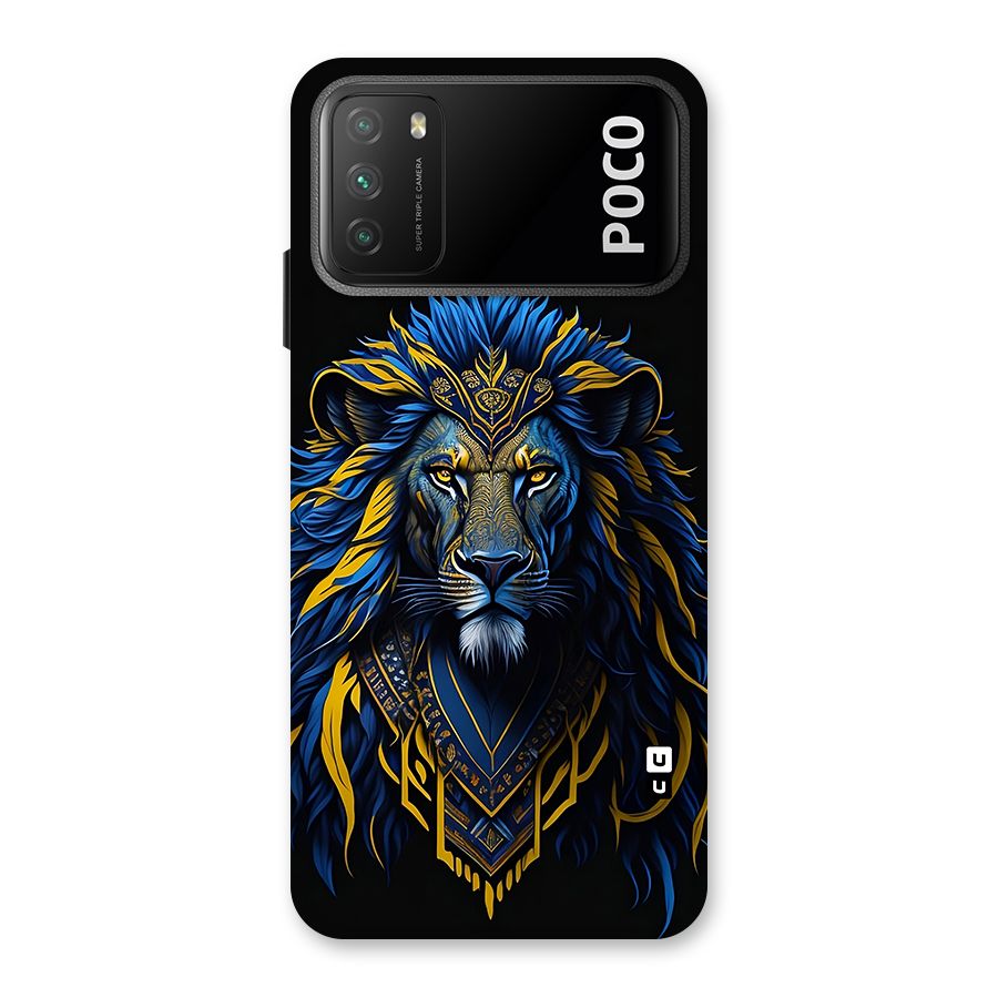 Premium Lion Abstract Portrait Art Back Case for Poco M3