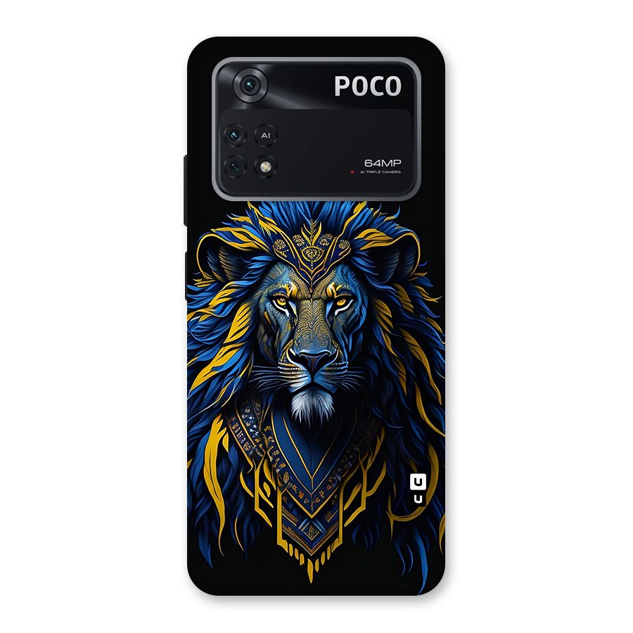 Premium Lion Abstract Portrait Art Back Case for Poco M4 Pro 4G