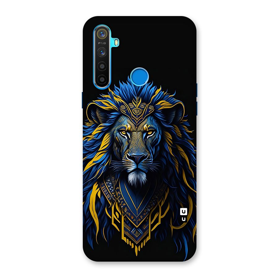 Premium Lion Abstract Portrait Art Back Case for Realme 5