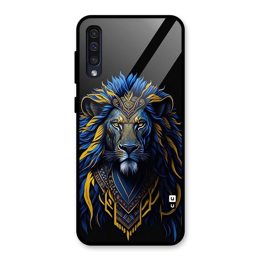 Premium Lion Abstract Portrait Art Glass Back Case for Galaxy A30s