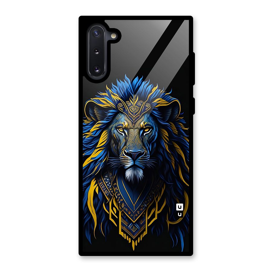 Premium Lion Abstract Portrait Art Glass Back Case for Galaxy Note 10