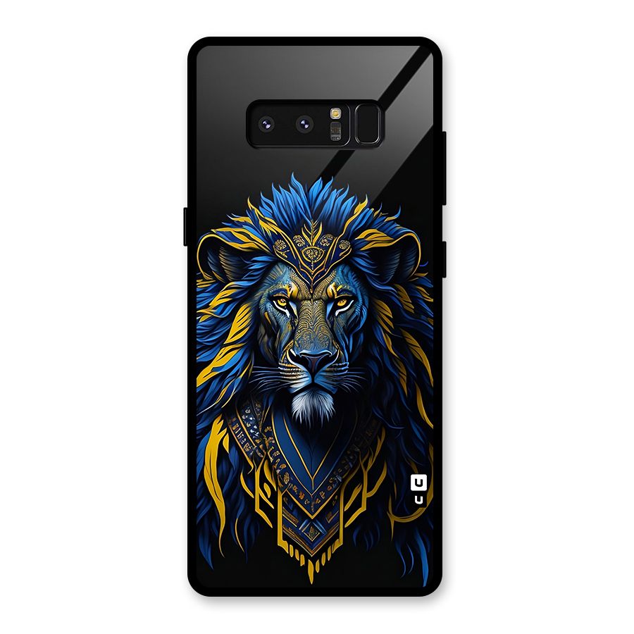 Premium Lion Abstract Portrait Art Glass Back Case for Galaxy Note 8