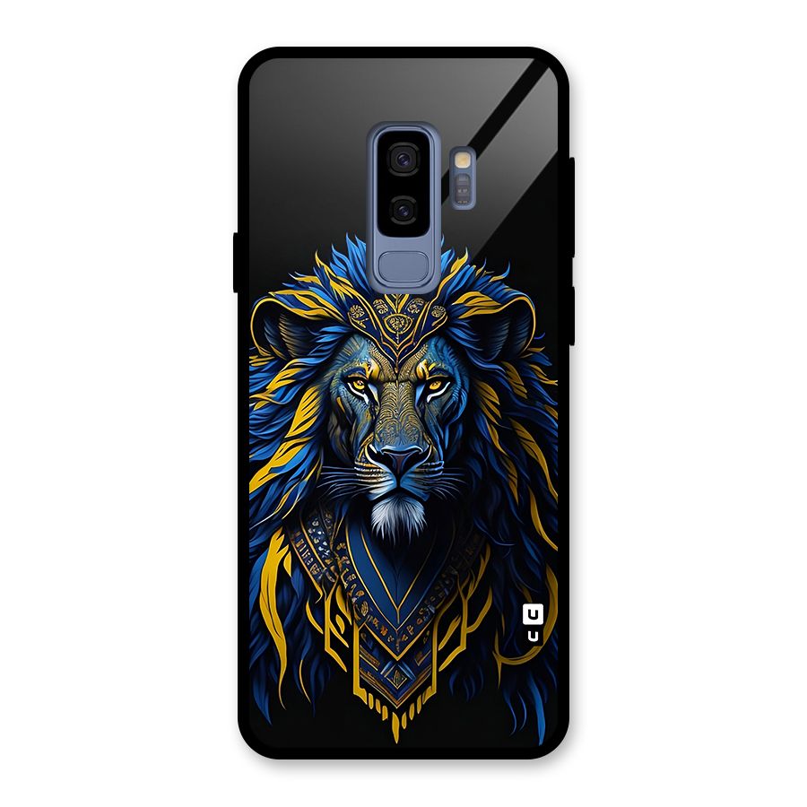 Premium Lion Abstract Portrait Art Glass Back Case for Galaxy S9 Plus