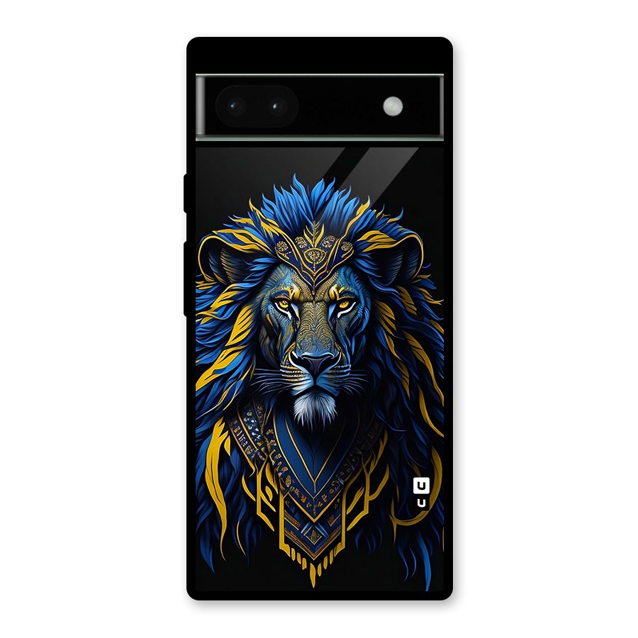 Premium Lion Abstract Portrait Art Glass Back Case for Google Pixel 6a
