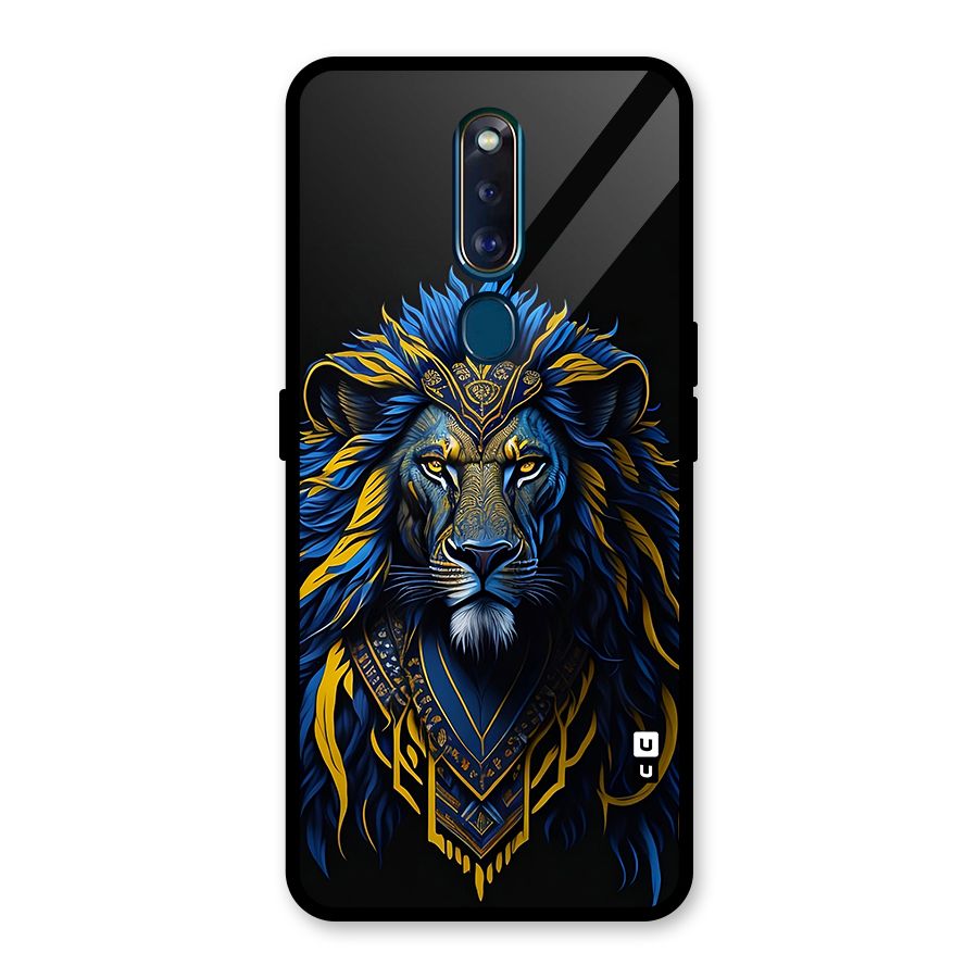 Premium Lion Abstract Portrait Art Glass Back Case for Oppo F11 Pro