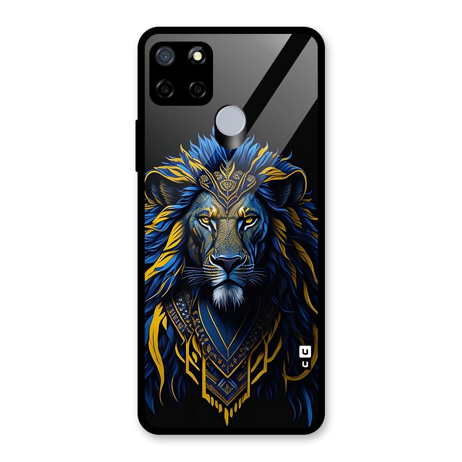 Premium Lion Abstract Portrait Art Glass Back Case for Realme Narzo 20