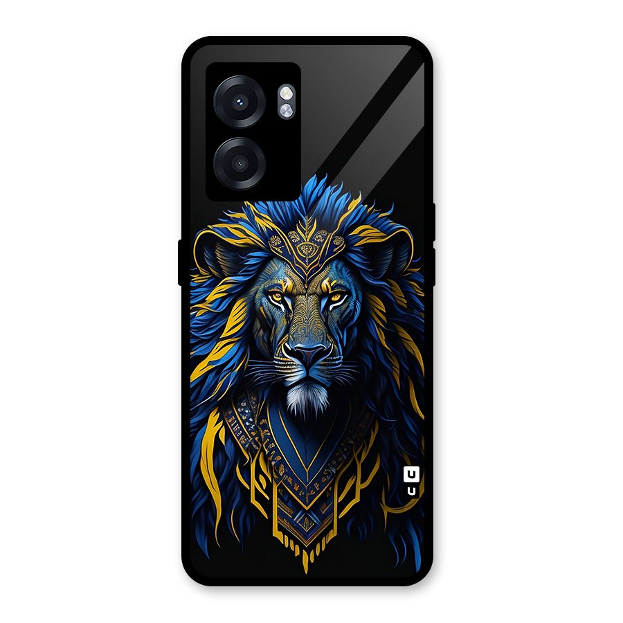 Premium Lion Abstract Portrait Art Glass Back Case for Realme Narzo 50 5G