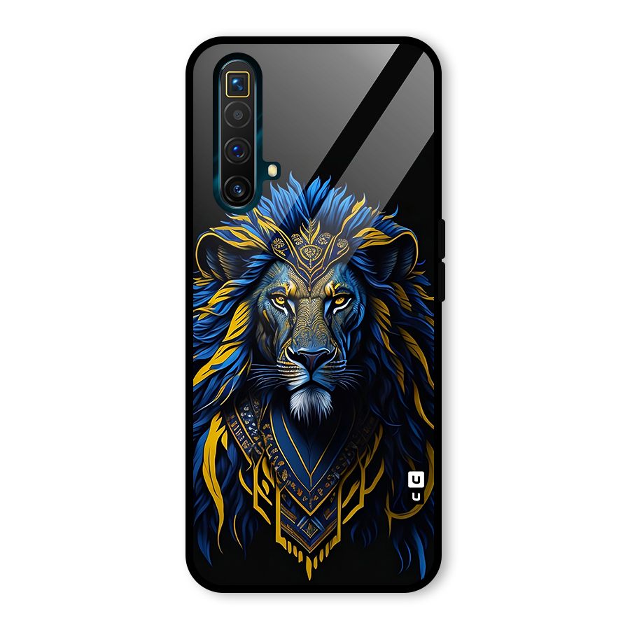 Premium Lion Abstract Portrait Art Glass Back Case for Realme X3 SuperZoom