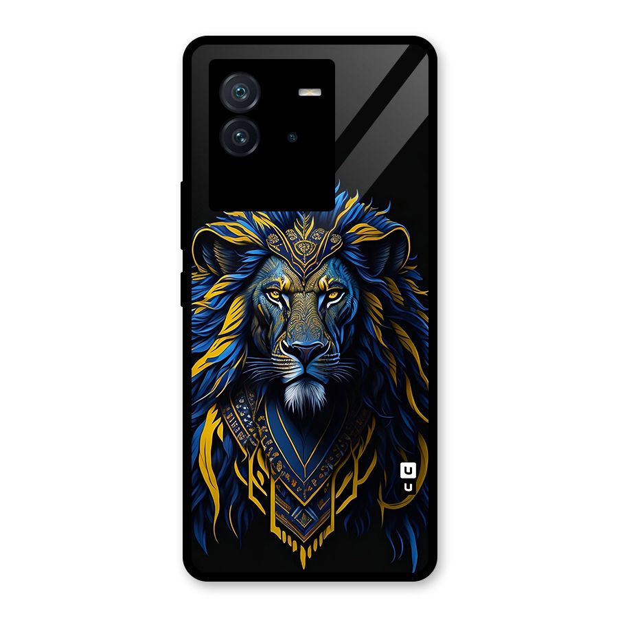 Premium Lion Abstract Portrait Art Glass Back Case for Vivo iQOO Neo 6 5G