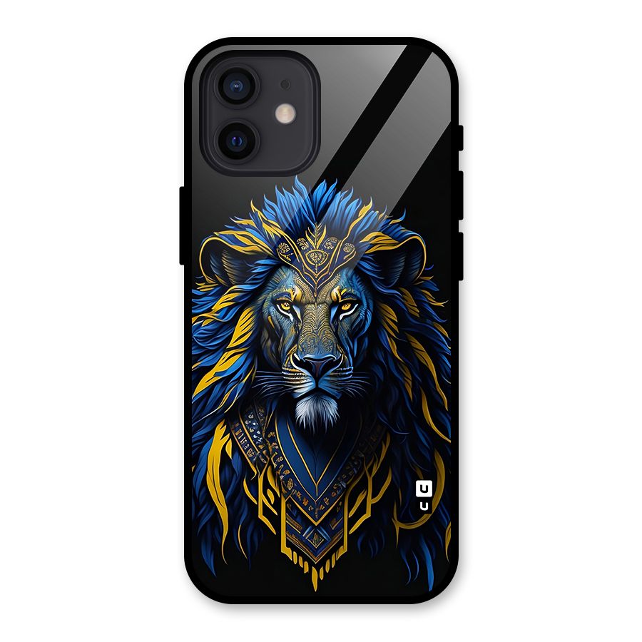 Premium Lion Abstract Portrait Art Glass Back Case for iPhone 12