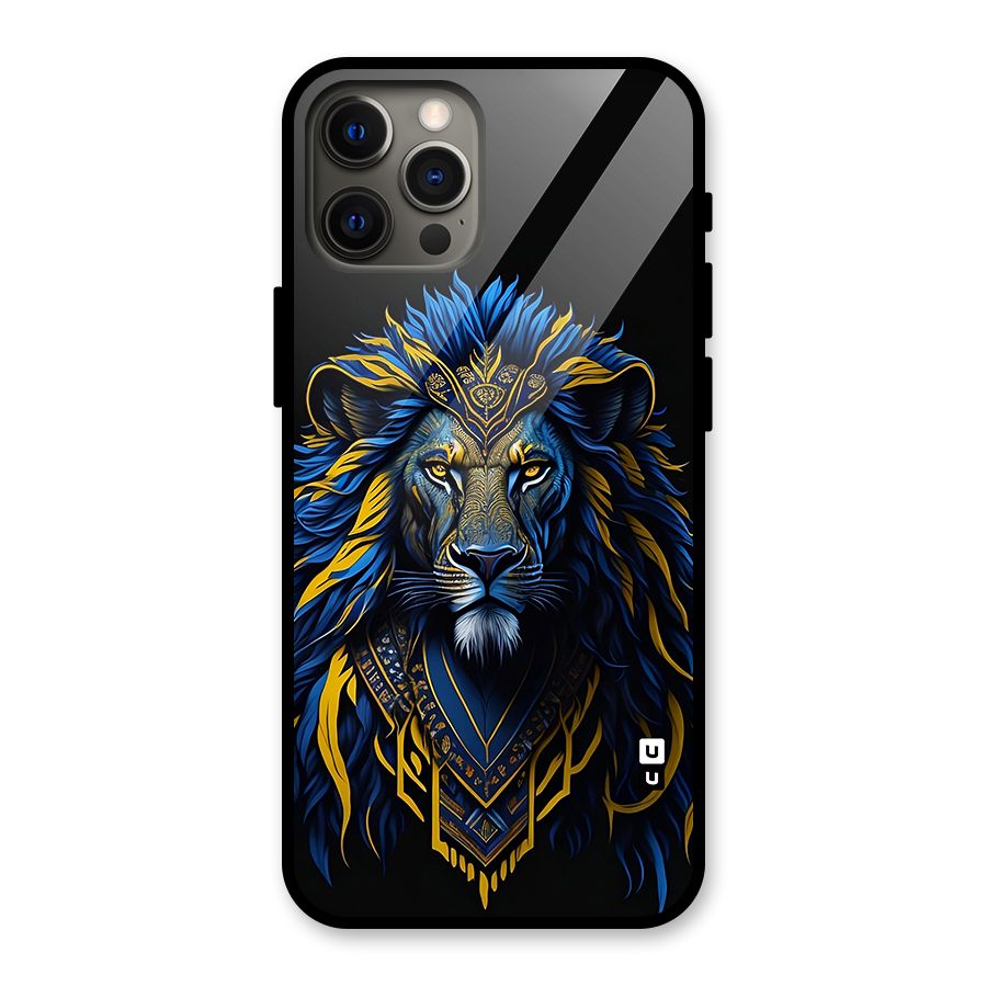 Premium Lion Abstract Portrait Art Glass Back Case for iPhone 12 Pro Max