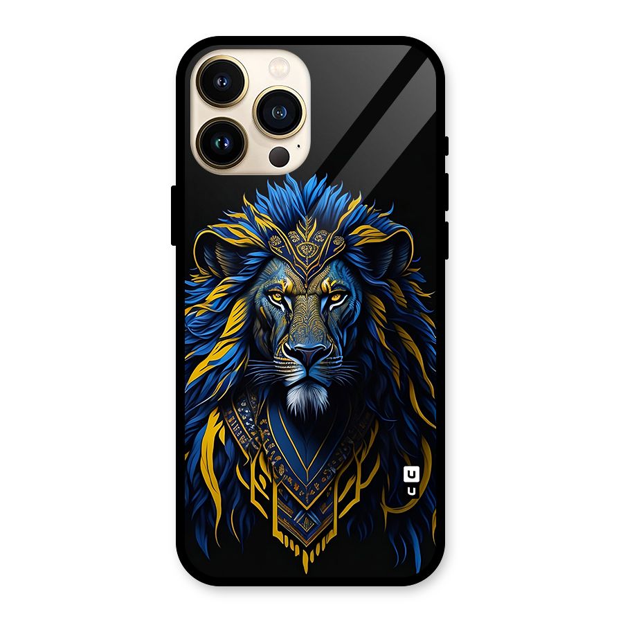 Premium Lion Abstract Portrait Art Glass Back Case for iPhone 13 Pro Max