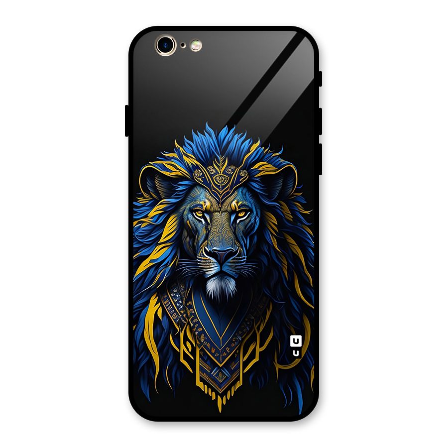 Premium Lion Abstract Portrait Art Glass Back Case for iPhone 6 6S