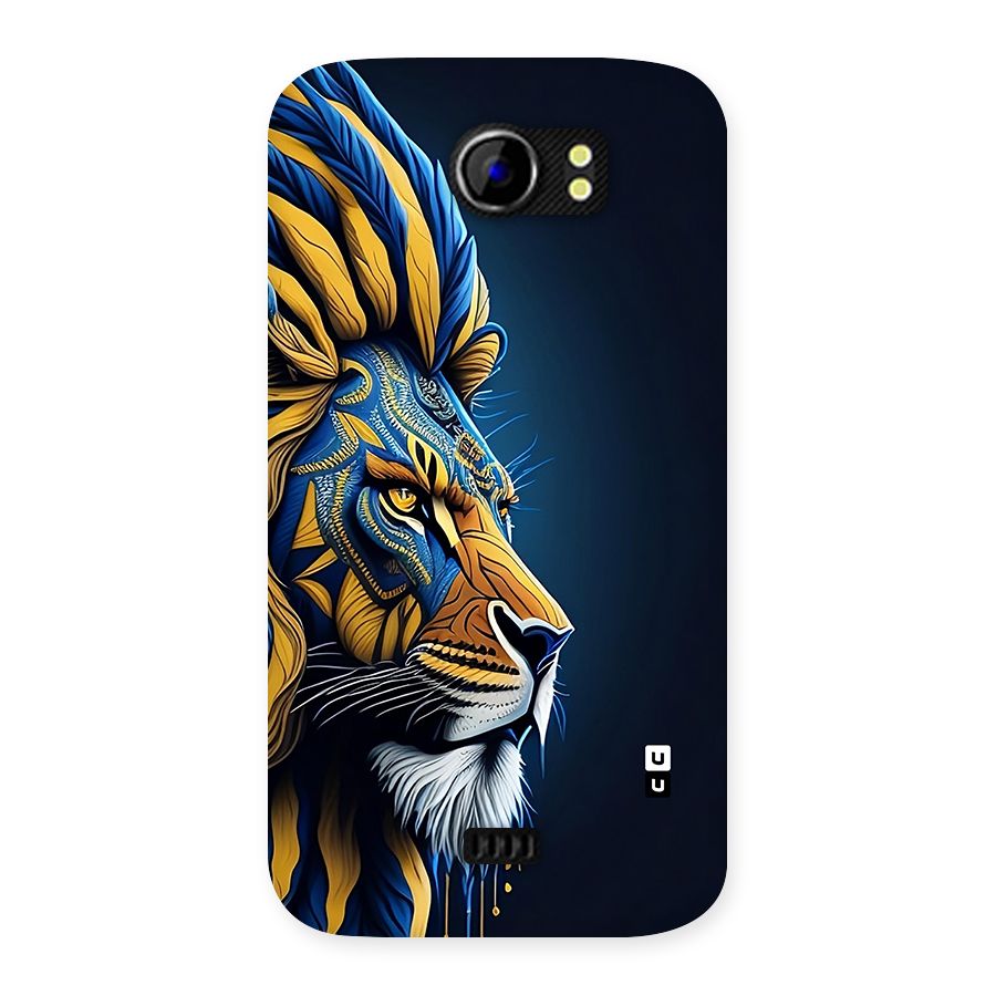 Premium Lion Abstract Side Art Back Case for Canvas 2 A110