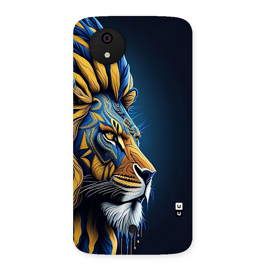 Premium Lion Abstract Side Art Back Case for Canvas A1  AQ4501