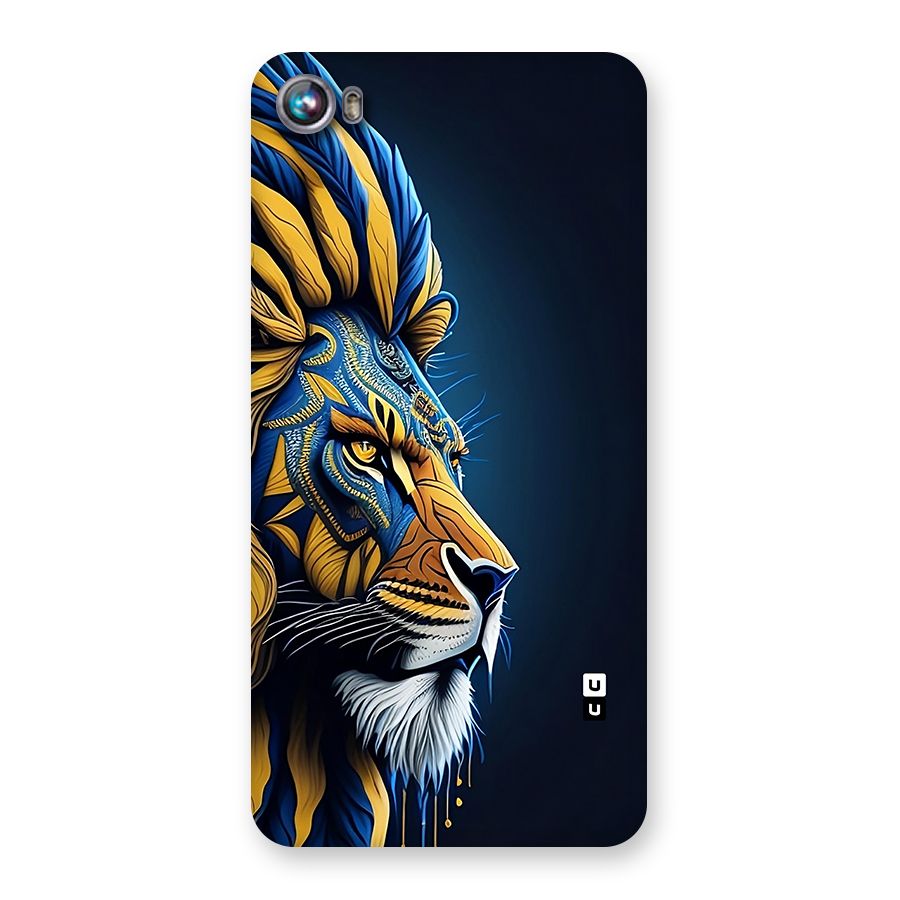 Premium Lion Abstract Side Art Back Case for Canvas Fire 4 (A107)