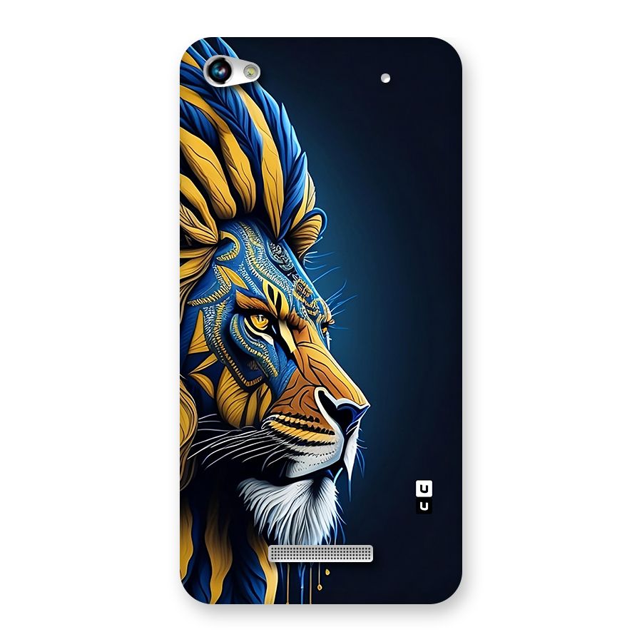 Premium Lion Abstract Side Art Back Case for Canvas Hue 2 A316