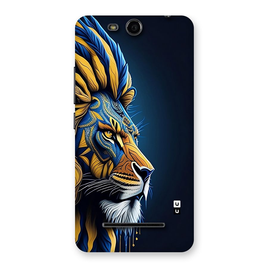 Premium Lion Abstract Side Art Back Case for Canvas Juice 3 Q392