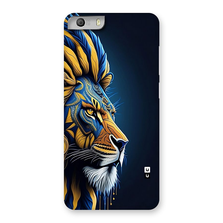 Premium Lion Abstract Side Art Back Case for Canvas Knight 2