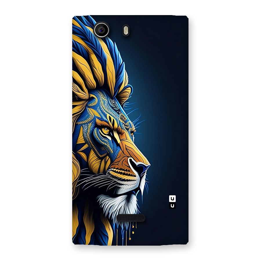 Premium Lion Abstract Side Art Back Case for Canvas Nitro 2 E311