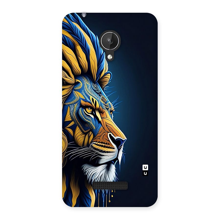 Premium Lion Abstract Side Art Back Case for Canvas Spark Q380