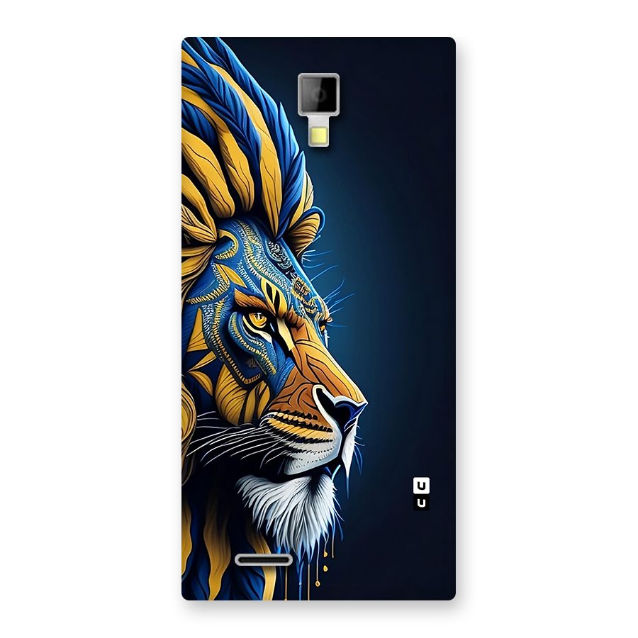 Premium Lion Abstract Side Art Back Case for Canvas Xpress A99