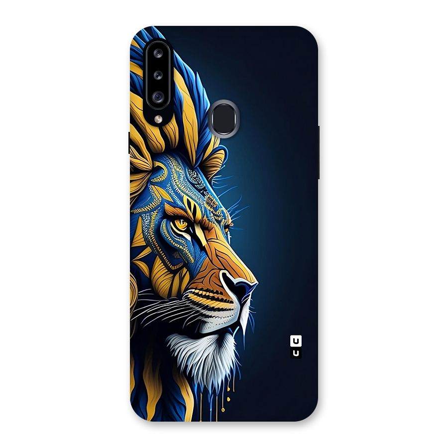 Premium Lion Abstract Side Art Back Case for Galaxy A20s