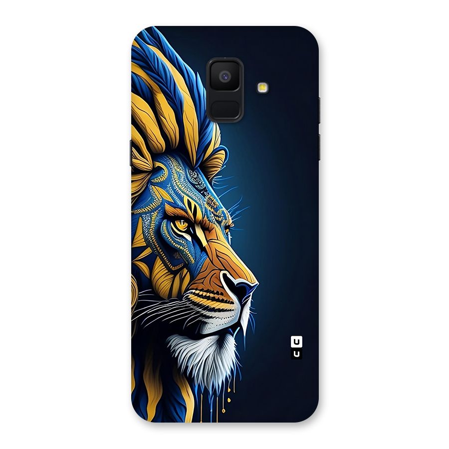 Premium Lion Abstract Side Art Back Case for Galaxy A6 (2018)
