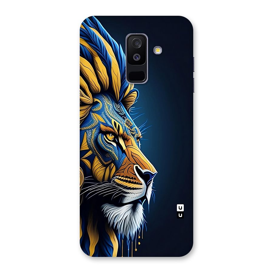 Premium Lion Abstract Side Art Back Case for Galaxy A6 Plus