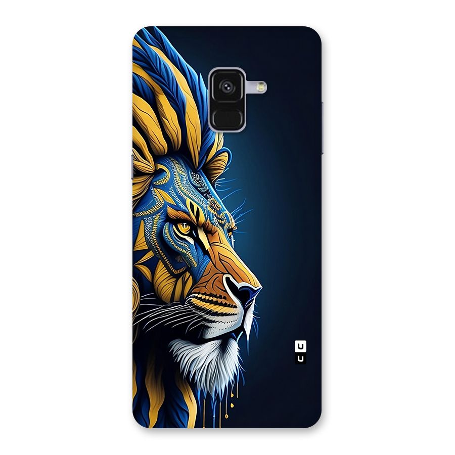 Premium Lion Abstract Side Art Back Case for Galaxy A8 Plus