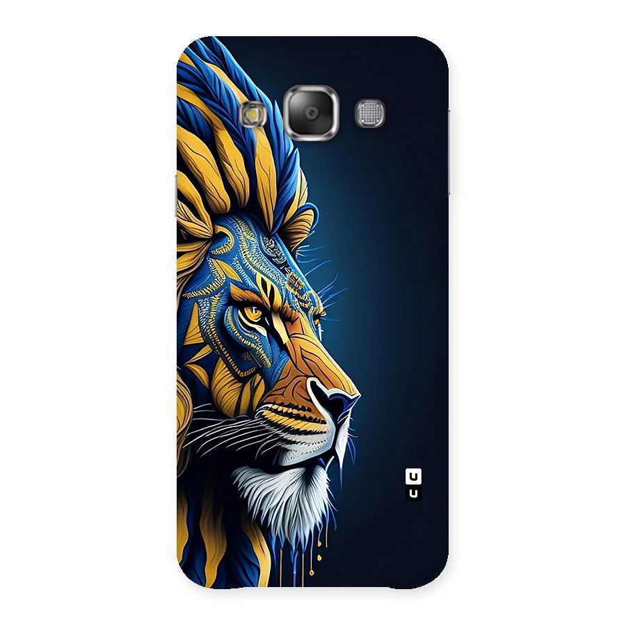 Premium Lion Abstract Side Art Back Case for Galaxy E7