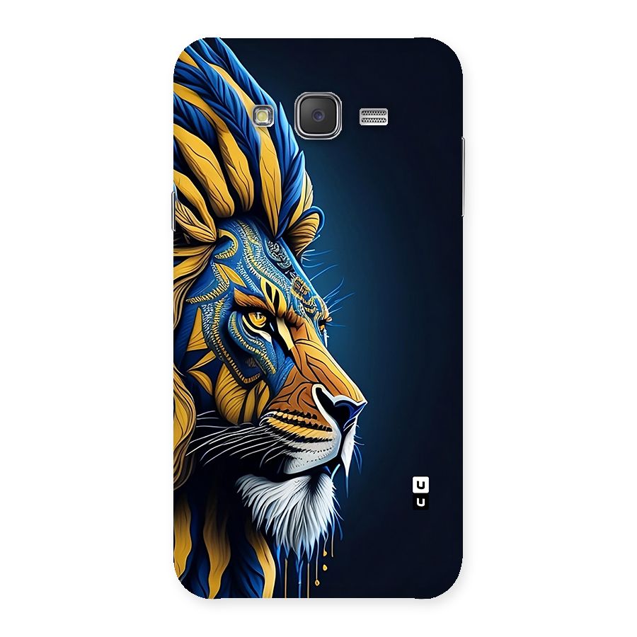 Premium Lion Abstract Side Art Back Case for Galaxy J7