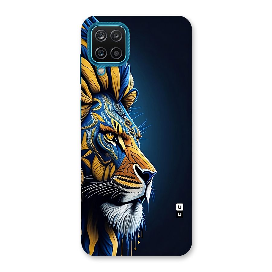 Premium Lion Abstract Side Art Back Case for Galaxy M12