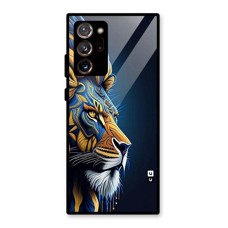 Premium Lion Abstract Side Art Glass Back Case for Galaxy Note 20 Ultra 5G