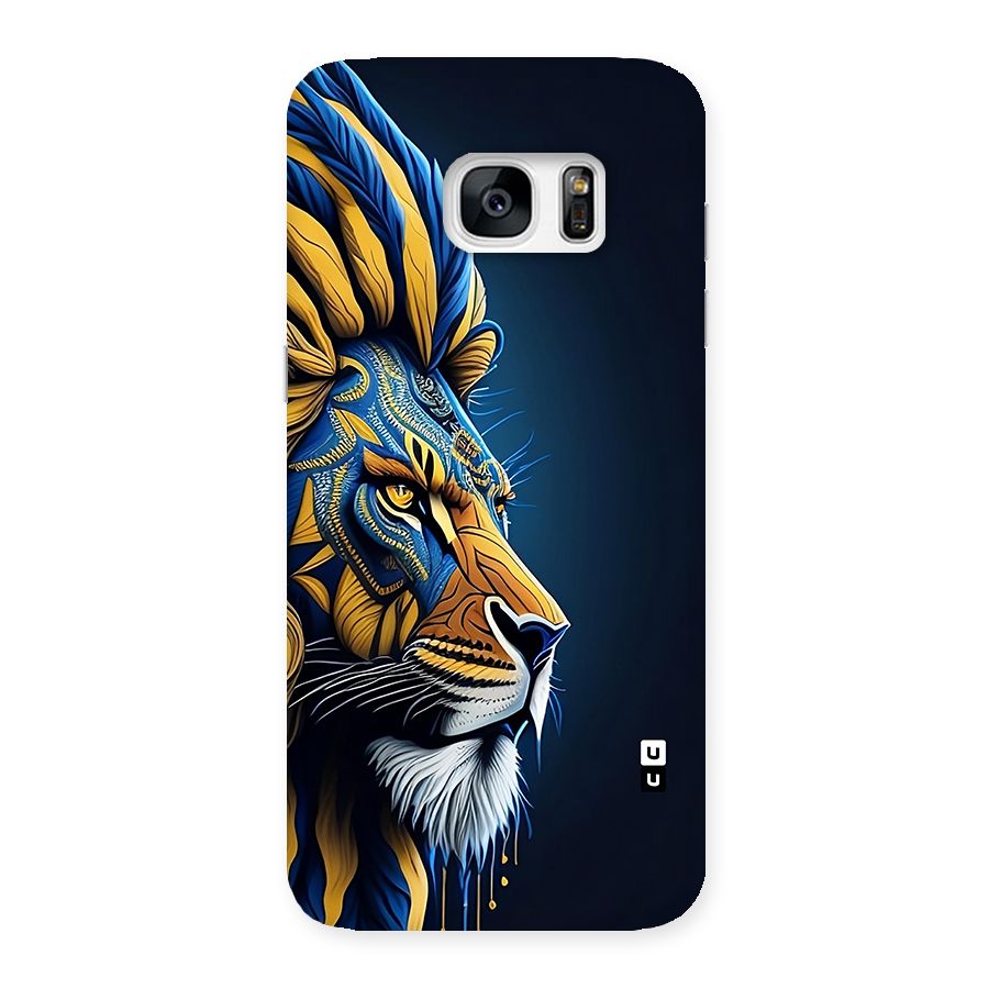Premium Lion Abstract Side Art Back Case for Galaxy S7 Edge