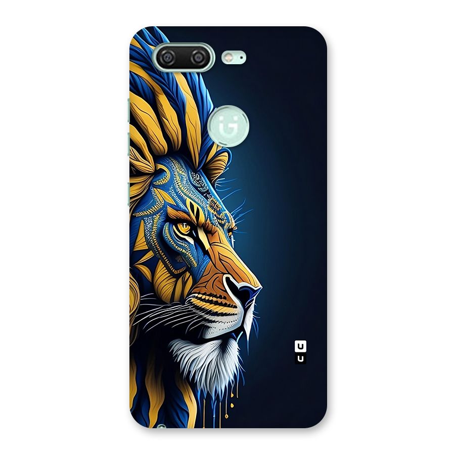 Premium Lion Abstract Side Art Back Case for Gionee S10