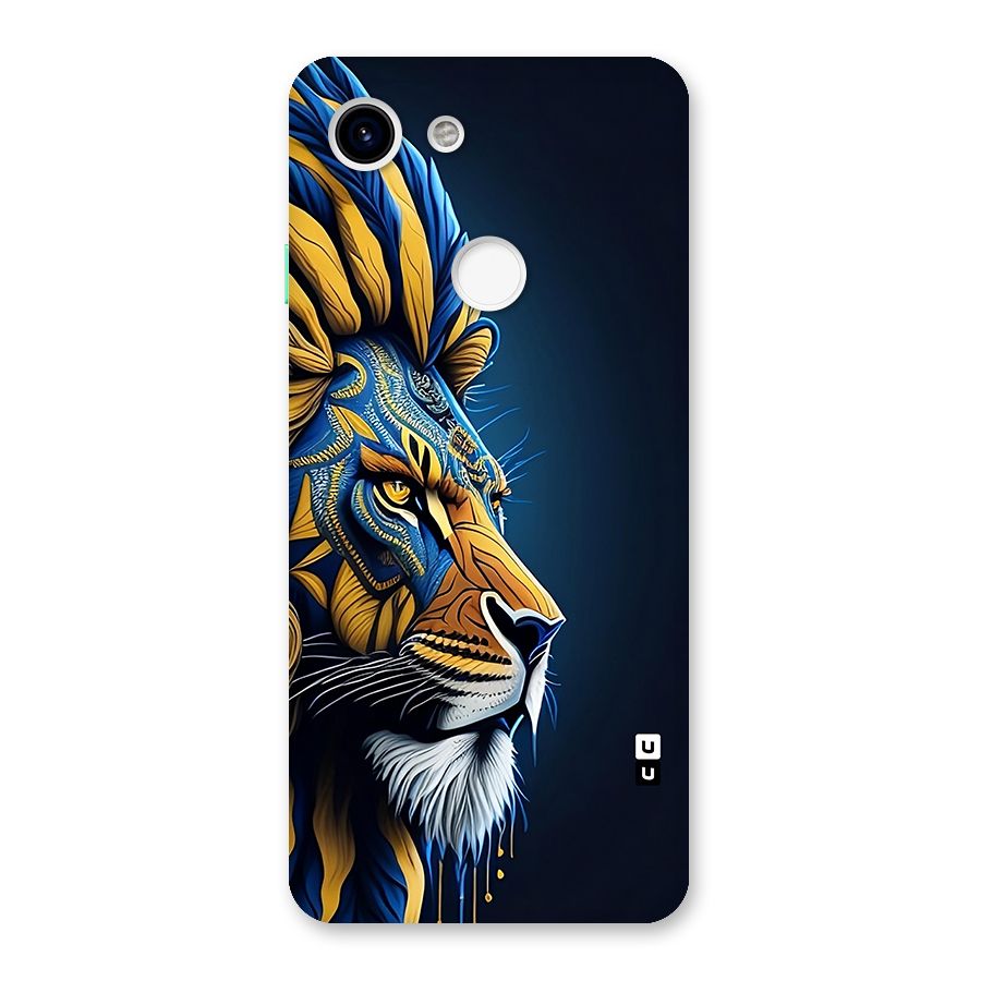 Premium Lion Abstract Side Art Back Case for Google Pixel 3