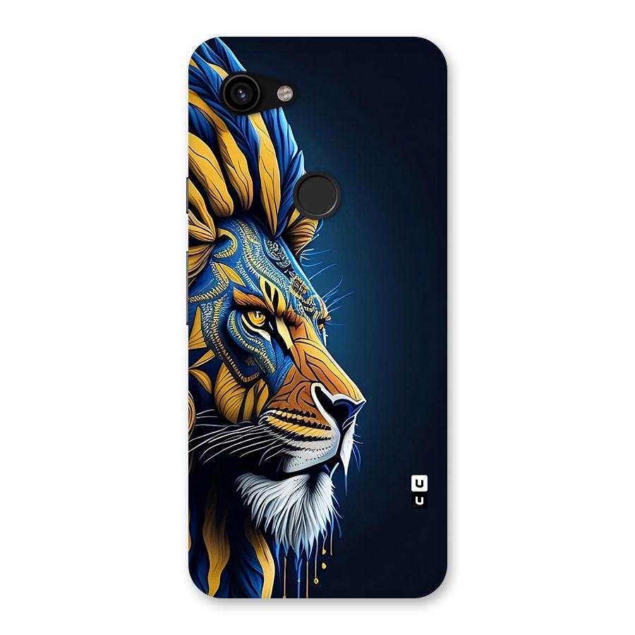 Premium Lion Abstract Side Art Back Case for Google Pixel 3a