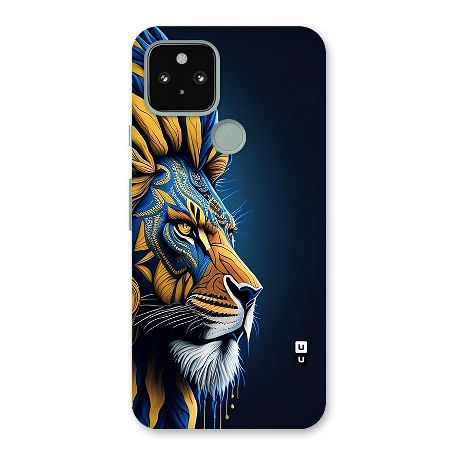 Premium Lion Abstract Side Art Back Case for Google Pixel 5