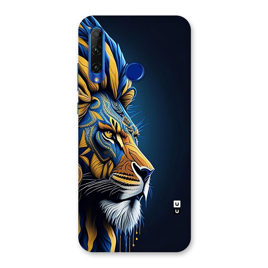 Premium Lion Abstract Side Art Back Case for Honor 20i