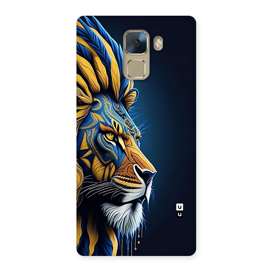 Premium Lion Abstract Side Art Back Case for Honor 7
