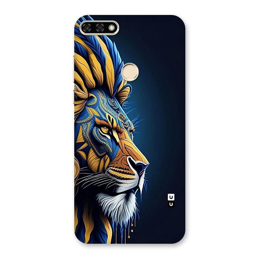 Premium Lion Abstract Side Art Back Case for Honor 7A