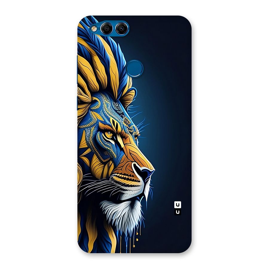 Premium Lion Abstract Side Art Back Case for Honor 7X