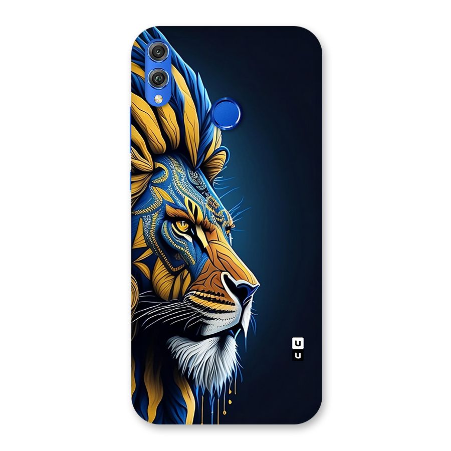 Premium Lion Abstract Side Art Back Case for Honor 8X