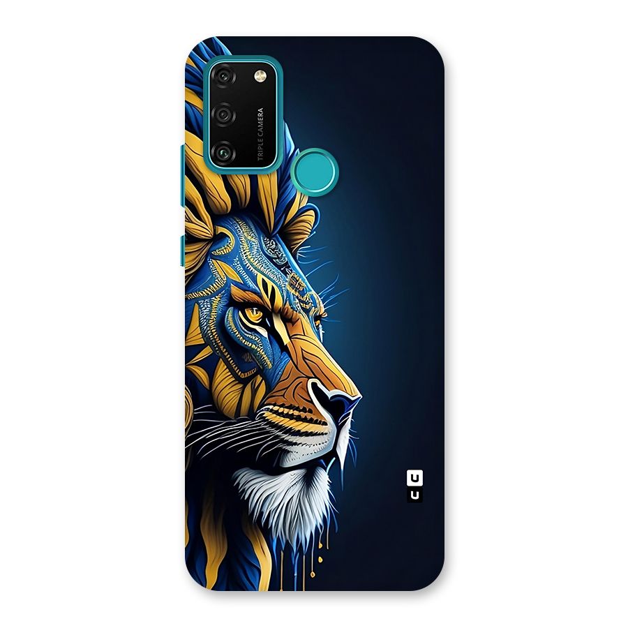 Premium Lion Abstract Side Art Back Case for Honor 9A