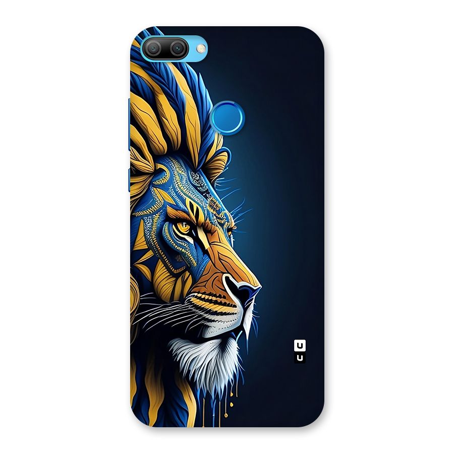 Premium Lion Abstract Side Art Back Case for Honor 9N