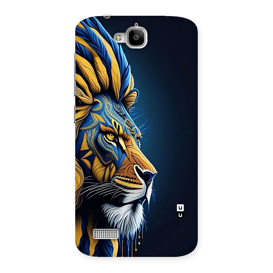 Premium Lion Abstract Side Art Back Case for Honor Holly