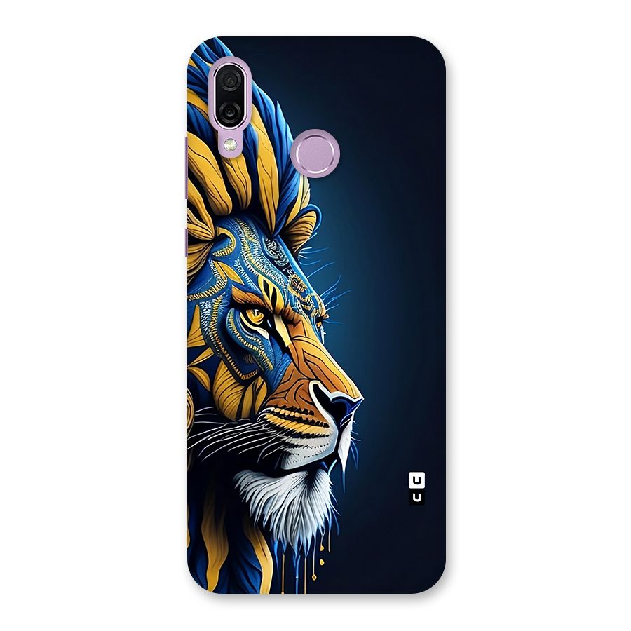 Premium Lion Abstract Side Art Back Case for Honor Play