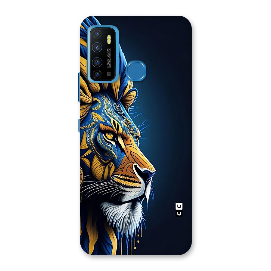 Premium Lion Abstract Side Art Back Case for Infinix Hot 9